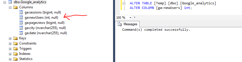 SQL ALTER COLUMN