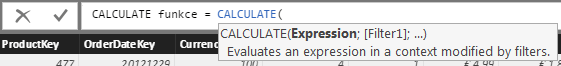 Syntaxe CALCULATE