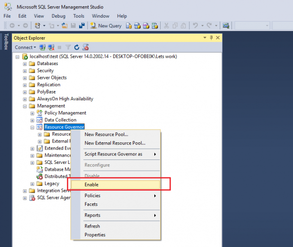 Resource Governor - Configuration, Resource Pools, Workload Groups ...