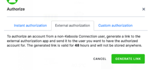 keboola external authorization