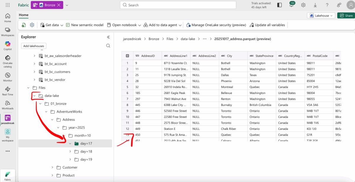 fabric-lakehouse-shortcut-set